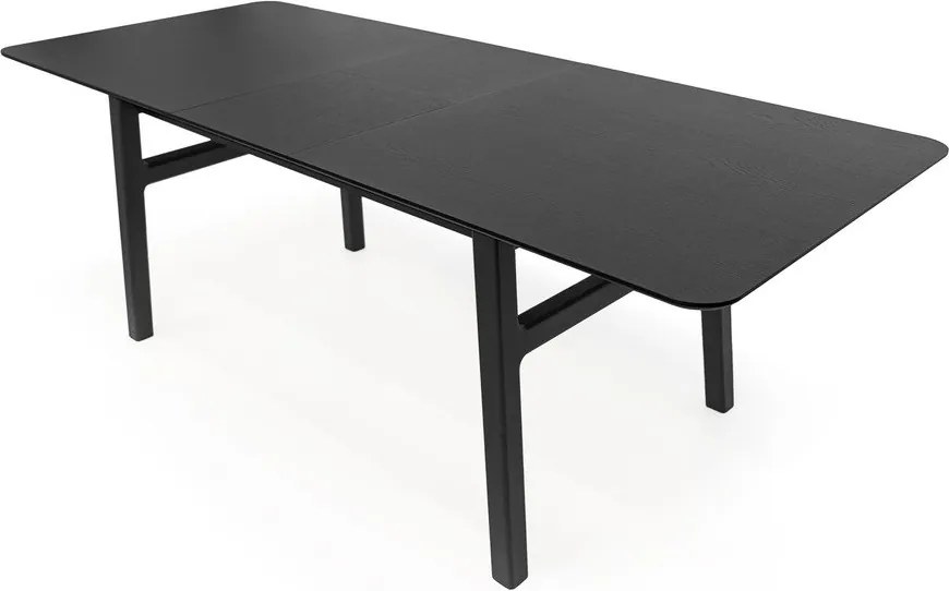 Rozkladací jedálenský stôl s prídavnou doskou v dekore duba 90x180 cm Curved – Woodman