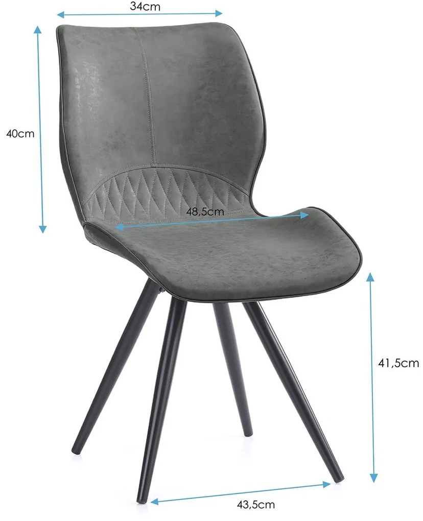 Jedálenská stolička Horsal sivá