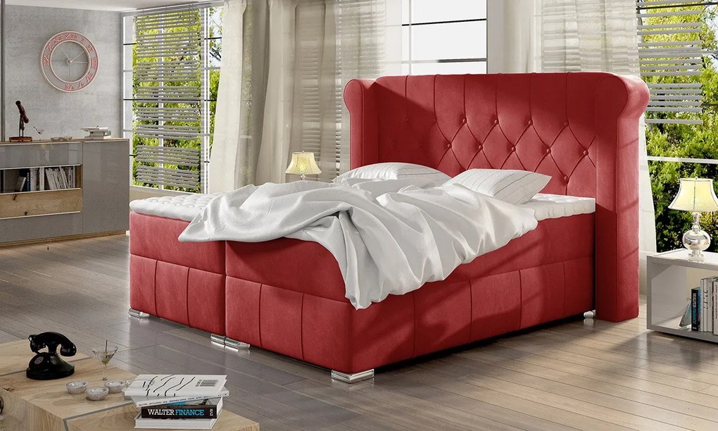 Posteľ Piuret, Rozmer postele: 200x200, Dostupné poťahy: Magic Velvet 2217
