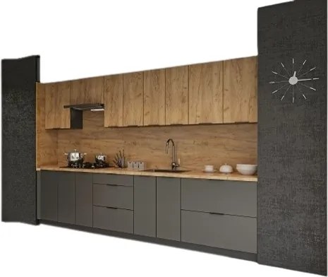 Moderná kuchyňa 300 CRAF, zlatý craft / grafit