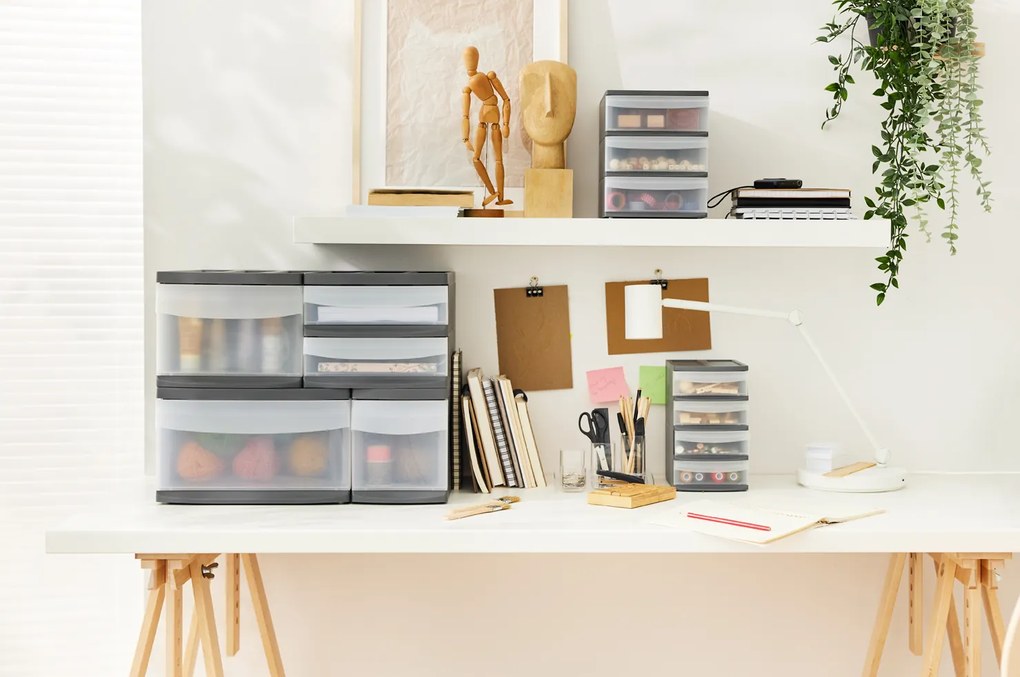 L - Zásuvka, úložný box výsuvný, antracit Rotho SYSTEMIX
