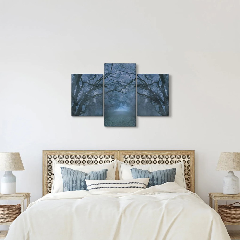 Obraz lesa v hmle (90x60 cm)