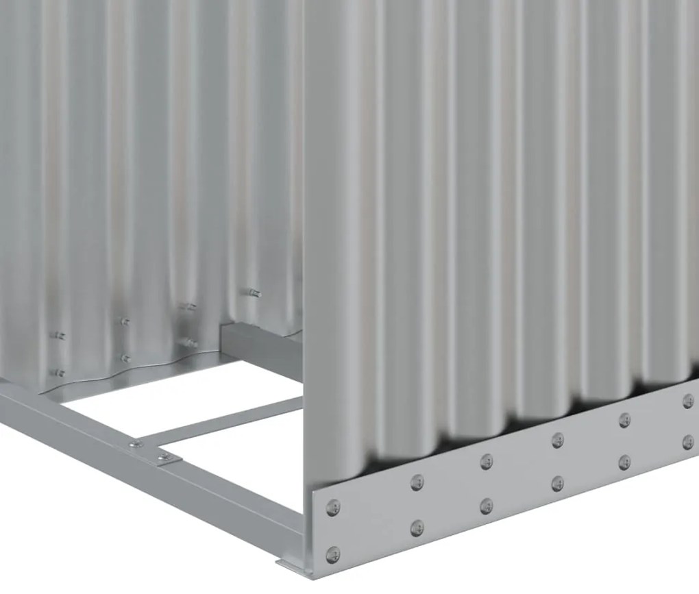 Držiak na polená strieborný 40x45x100 cm pozinkovaná oceľ