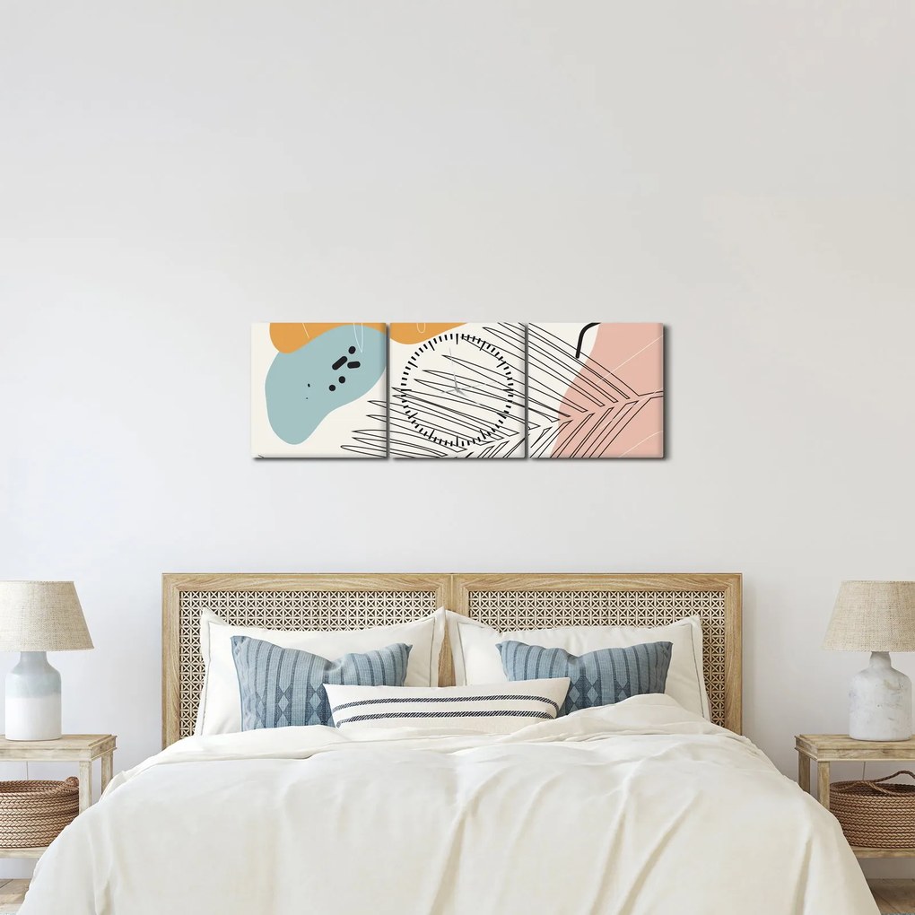 Obraz - Ilustrácia listu (s hodinami) (90x30 cm)