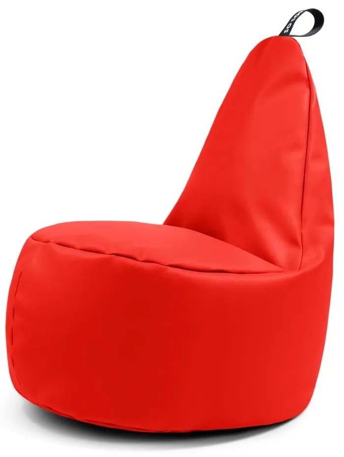 Červený sedací vak z imitácie kože Lull L – So Soft?