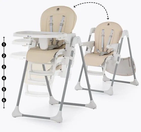 PETITE&MARS - Detská jedálenská stolička GUSTO zelená