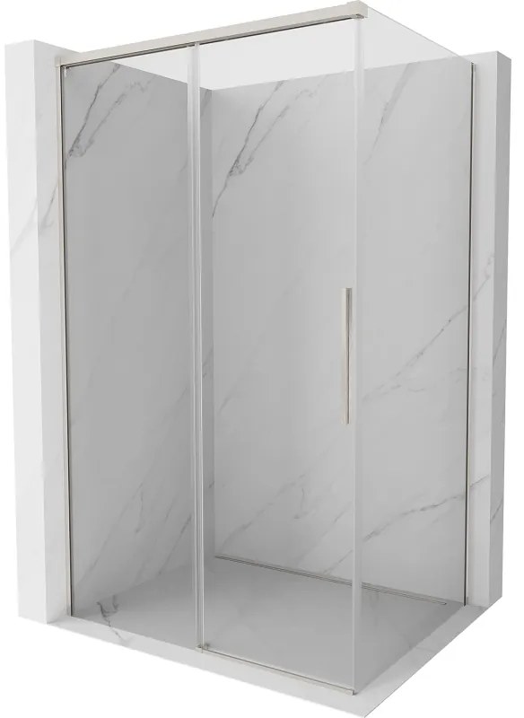 Mexen Rox, posuvný sprchový kút 130 x 120 cm, 8mm číre sklo, oceľový profil, 8C2-130-120-97-00