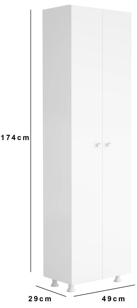 Policová skriňa Franc 10 (biela). Akcia -15%. Vlastná spoľahlivá doprava až k Vám domov. 1107878