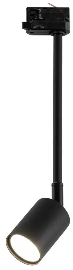 Luster na tyči do 3-fázového lištového systému TOP 1xGU10/8W/230V čierna