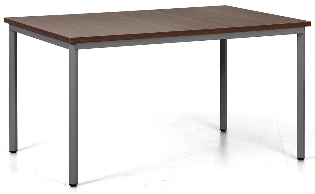 Jedálenský stôl TRIVIA, tmavo sivá podnož, 1600 x 800 mm, orech