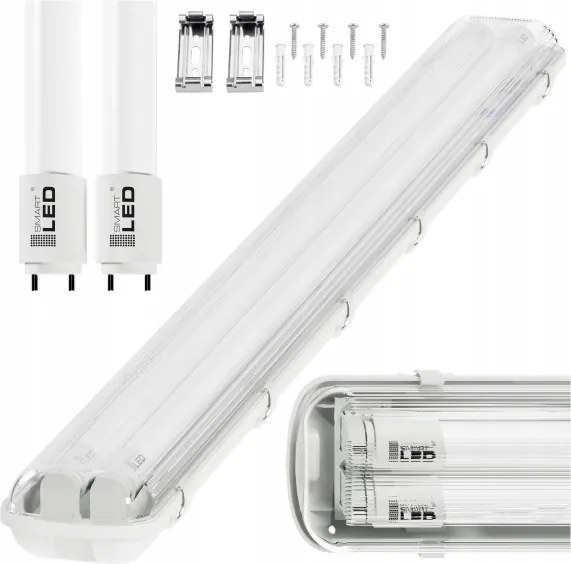 LED technické žiarivkové svietidlo T8 2xG13/20W/230V 6500K 120 cm IP65 biele