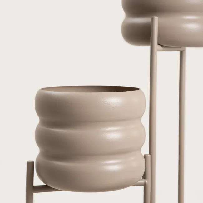 Stojan na kvety BUUBLE s kvetináčmi, béžový 765766