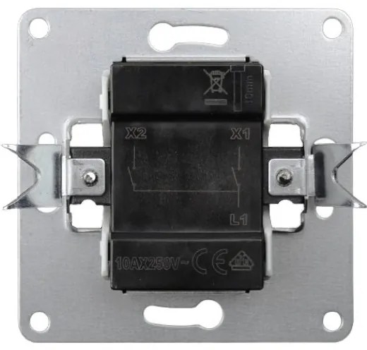 Elhard Vypínač Vera sériový č.5, matný, biely VZ1305W