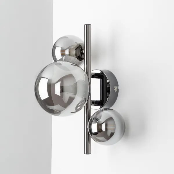 Brilagi - LED nástenné svietidlo MILLA 3xG9/3W/230V čierny chróm/dymová