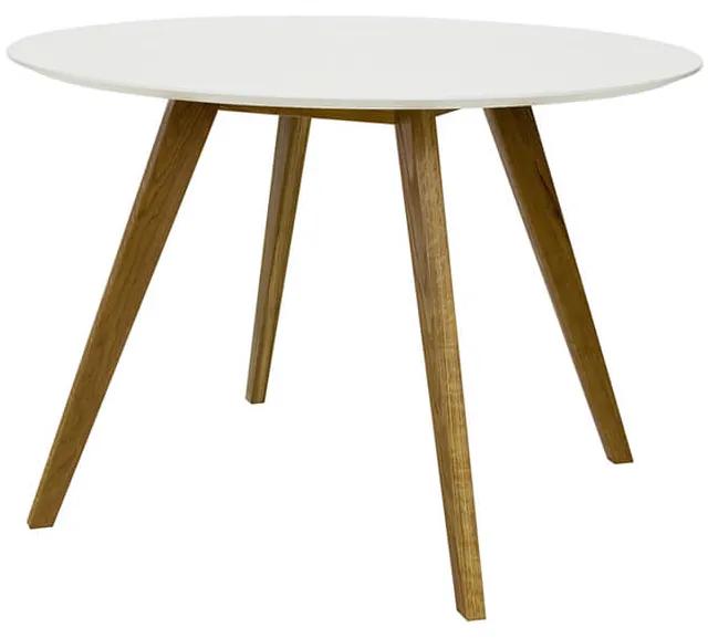 Jedálenský stôl base ø 110 cm biely MUZZA