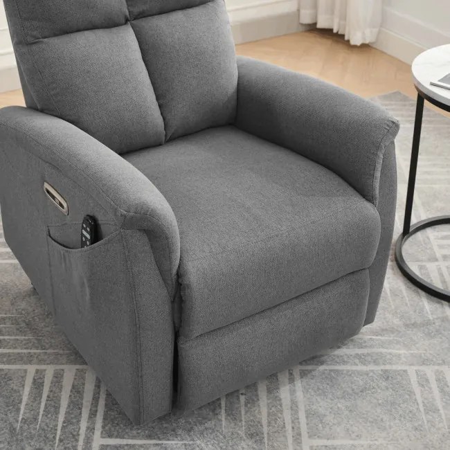 Polohovacie kreslo sivý, elektrické TV-929 GREY2