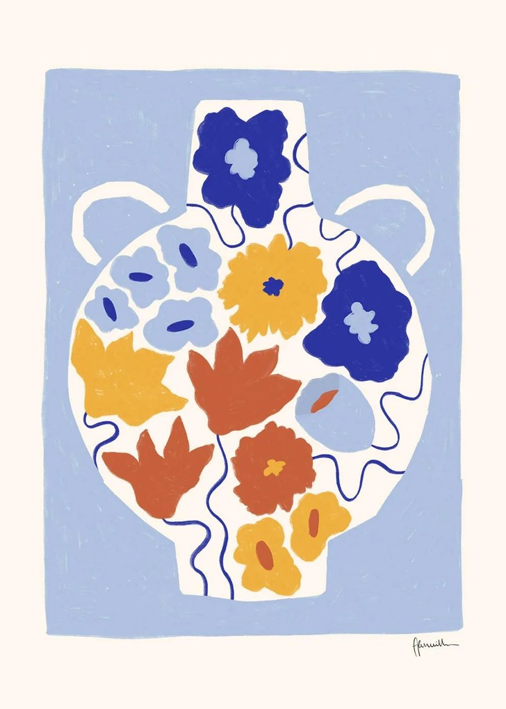 THE POSTER CLUB Autorský plagát Flower Pot by Frankie Penwill 40 x 50 cm