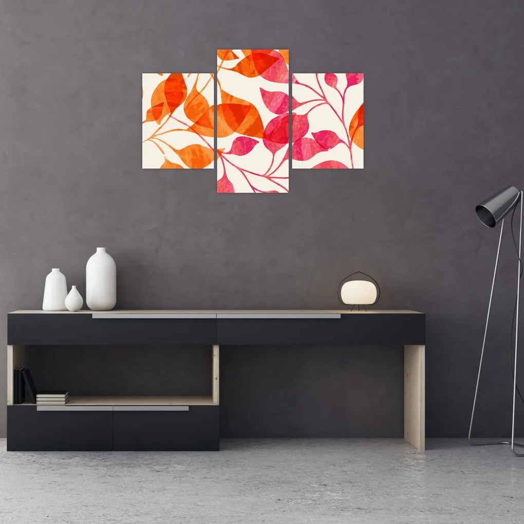 Obraz - Oranžové lístie (90x60 cm)