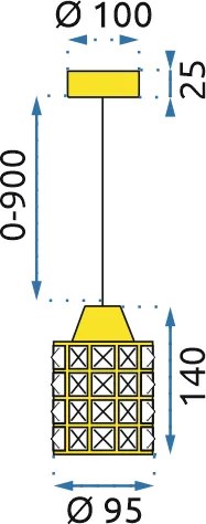 Toolight - Krištáľová závesná lampa 1xE27 APP727-1CP, chrómová, OSW-06875