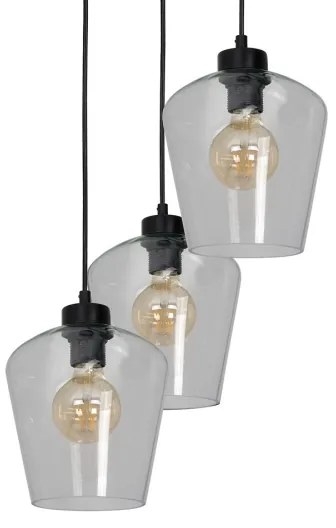 Luster na lanku SANTIAGO 3xE27/60W/230V číra