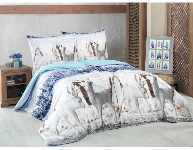 Obliečky bavlnené 3D Winter Story, Štandardný set jednolôžko obsahuje 1x 140x200 + 1x 70x90