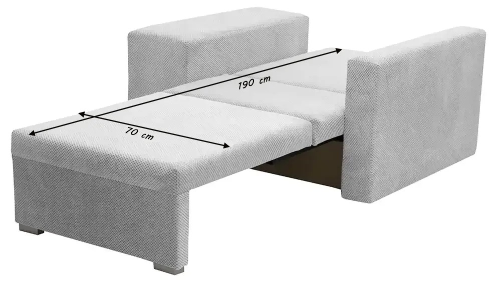 Kreslo pre 1 osobu s funkciou spania DOTA + 2 taburety Námorník