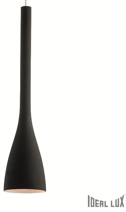 IDEAL LUX Závesný luster na lanku v škandinávskom štýle FLUT, čierny
