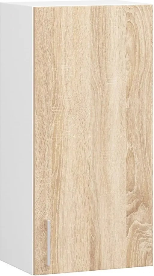 Kuchynská linka Olivie 1,8 m H720 presklená biela/dub sonoma