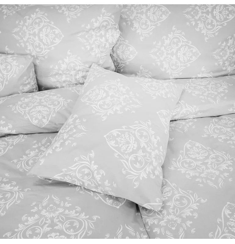 Flanelové obliečky Atény sivé EMI, Vankúš 40x50