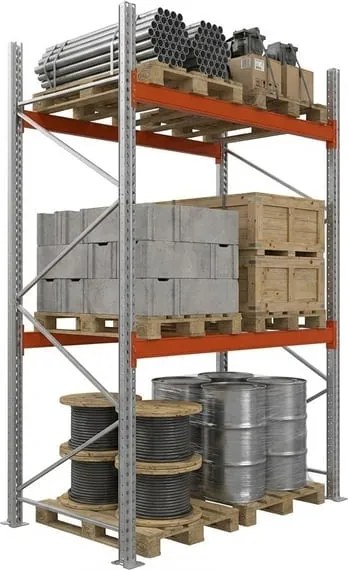 Paletový regál – prídavný modul, konfigurovateľné úrovne a rozmery