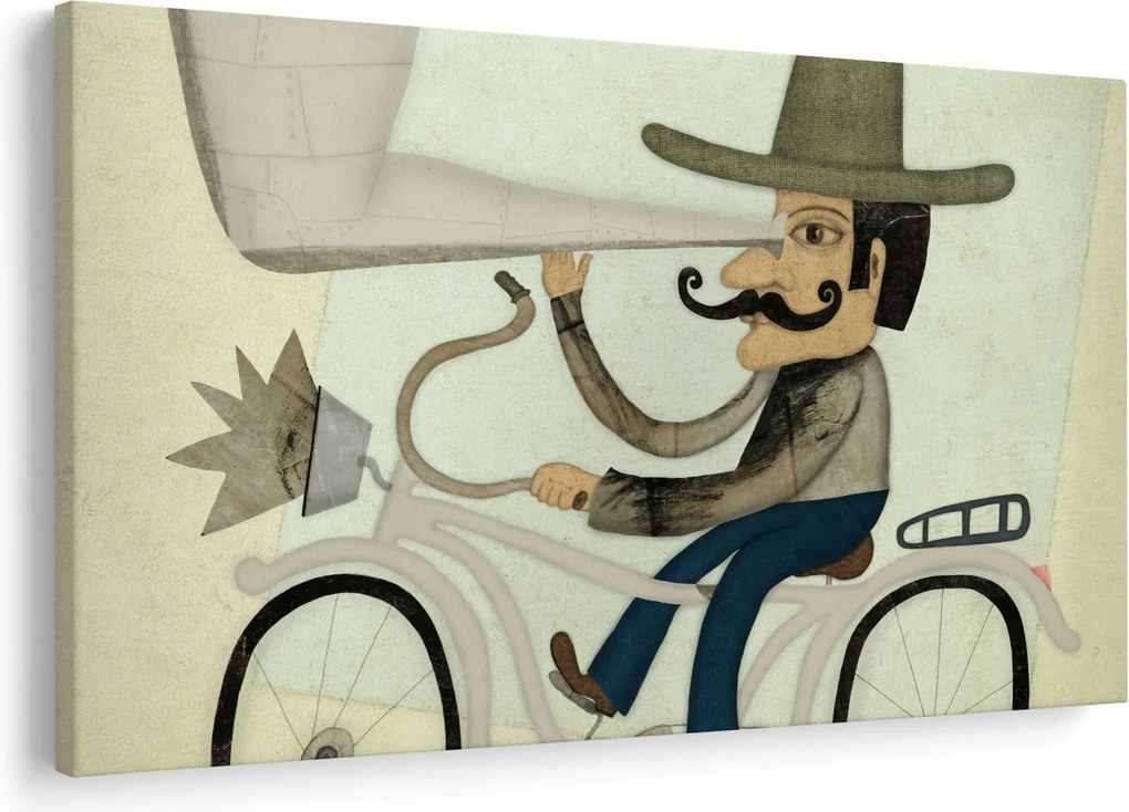 Astronóm na bicykli (90x60 cm)