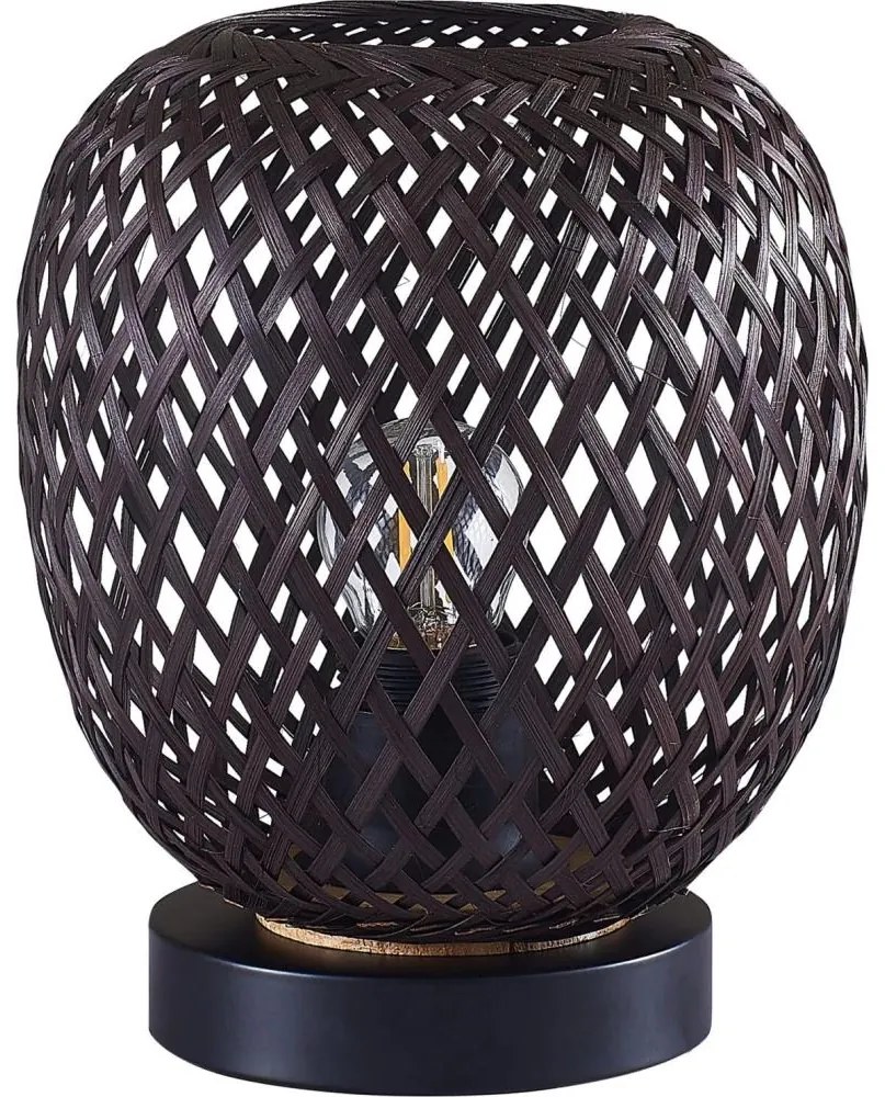 Stolná lampa ZANZIBAR 1xE27/20W/230V pr. 18 cm bambus