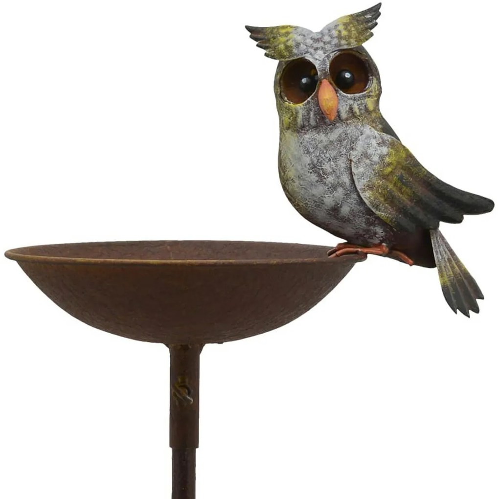 Zapichovacie napájadlo pre vtáky Owl, 124,5x24 cm, kov, viacfarebná
