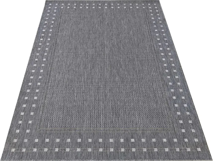 DY Sivý obojstranný koberec s geometrickým vzorom Zara 11 Rozmer: 80x150 cm