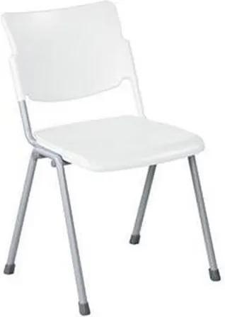 Kovová jedálenská stolička MIA, biela