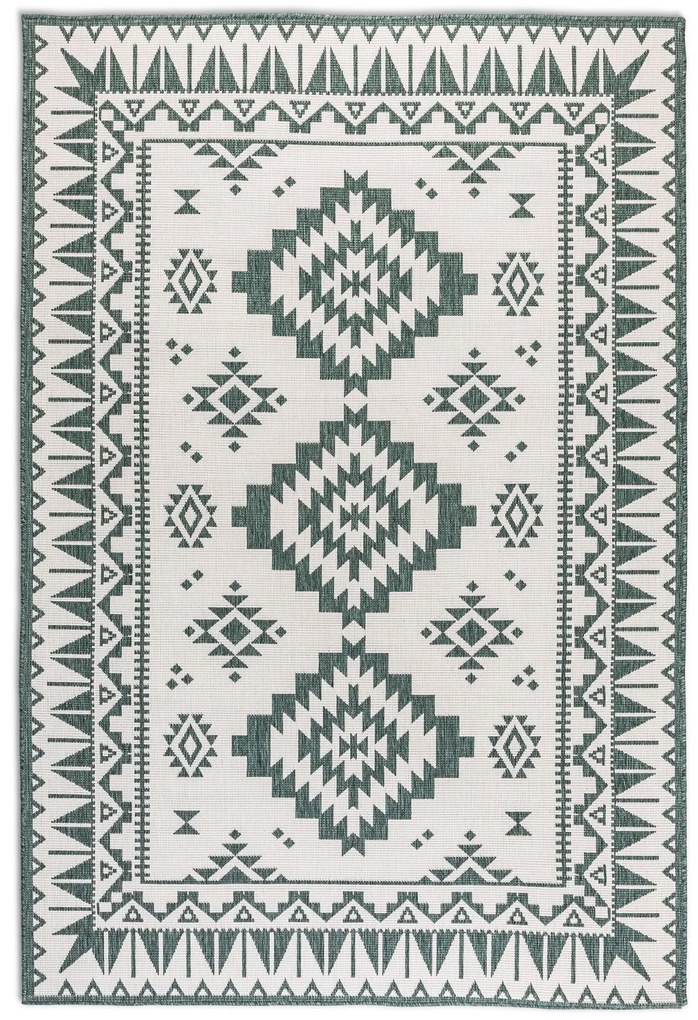 ELLE Decoration, Kusový koberec Gemini 106020 Green z kolekcie Elle – na von aj na doma, 120x170, zelená, chodba / predsieň