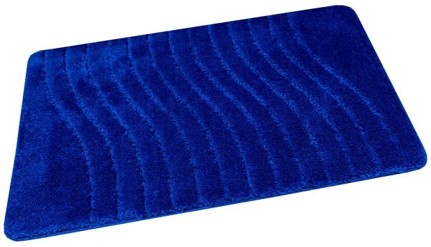Kúpeľňový koberček Sara modrý, vlny