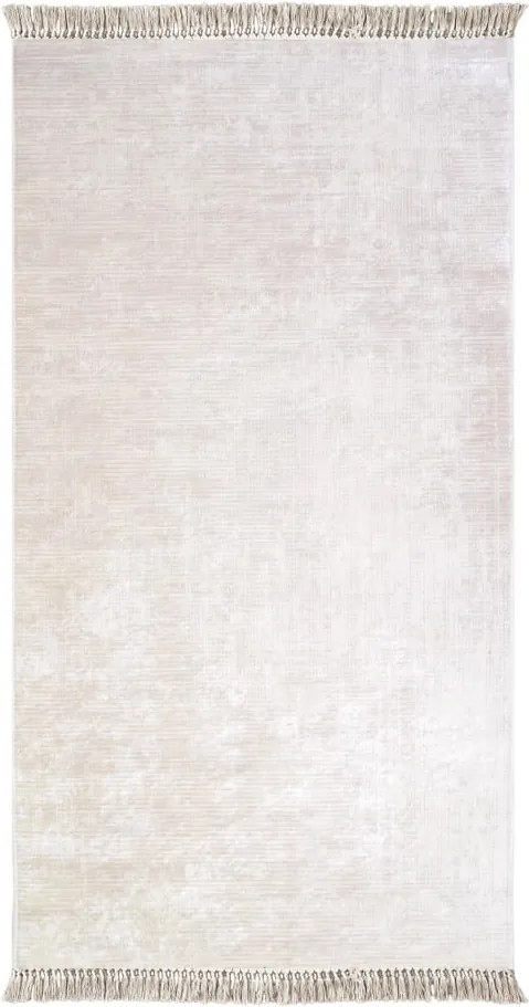 Krémovo-biely koberec Vitaus Hali Geometrik, 80 × 150 cm