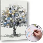 Maľovanie podľa čísel STROM V HMLE – stredná náročnosť