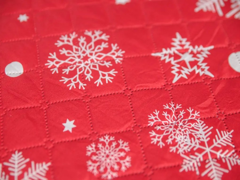 Prehoz na posteľ SNOWFALL červený Rozmer: 170 x 210 cm