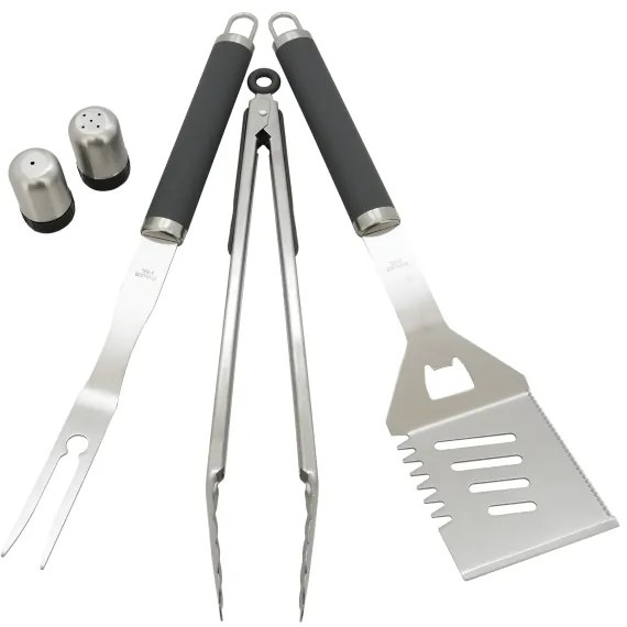 Grilovacie náčinie nerez 7 ks + zástera