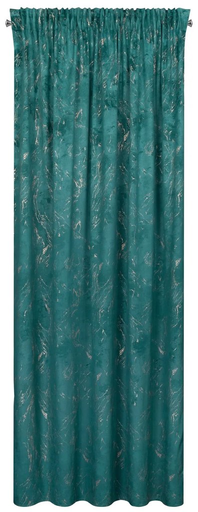 ZATEMŇOVACÍ ZÁVES NA PÁSKE NADIA 140X300 CM TMAVOTYRKYSOVÁ