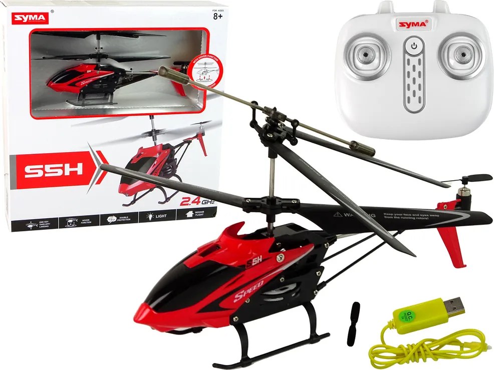 LEAN Toys Diaľkovo ovládaný vrtuľník S5H SYMA, červený
