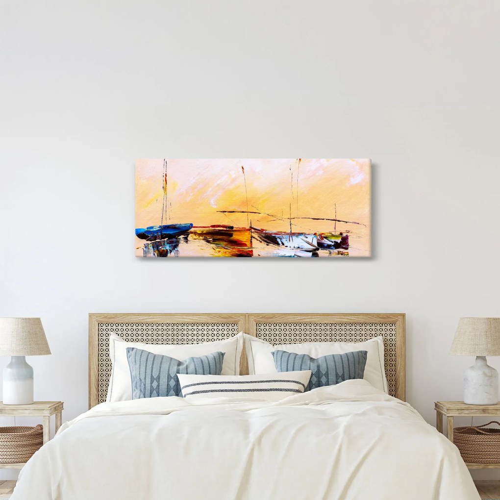 Obraz - Maľba loďou (120x50 cm)