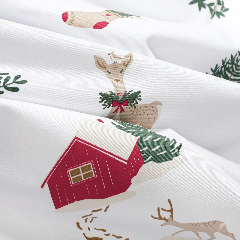 Goldea vianočná bavlnená pevná látka - tradičné vianoce 160 cm