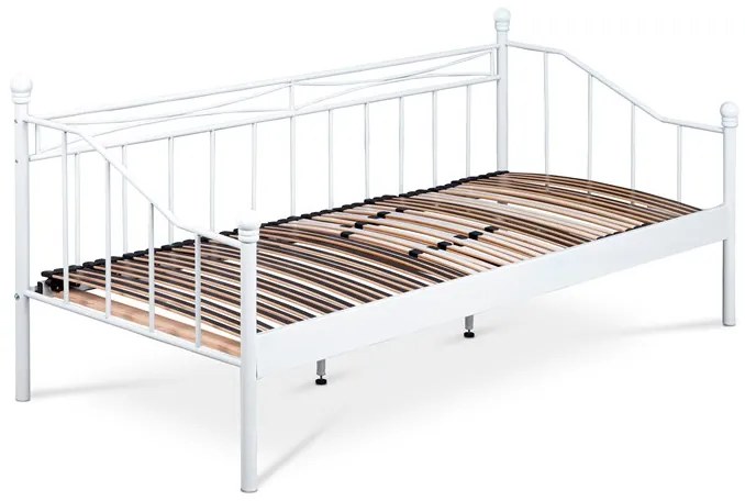 Autronic BONTEC Jednolôžková posteľ 208x98cm, kov, čierna, BED-1905 BK Farba: Biela