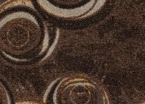 Koberce Breno Metrážny koberec DROPS 43, šíře role 400 cm, hnedá, viacfarebná