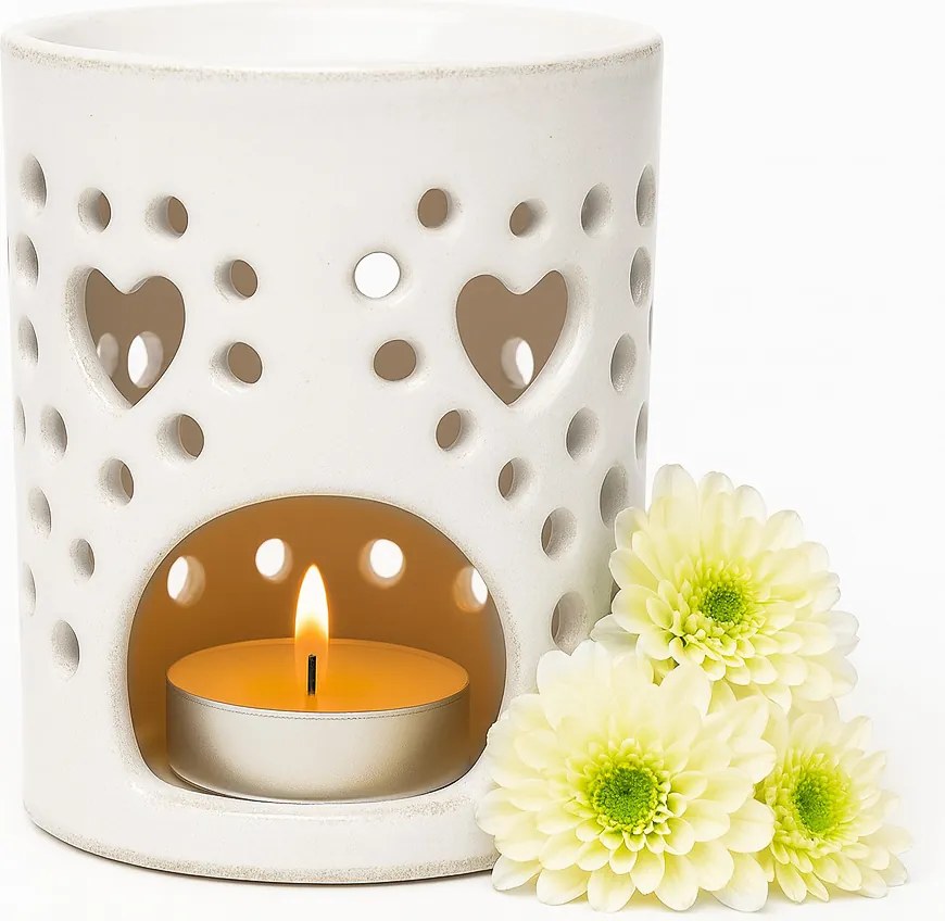 ARÔME HOME ELEMENTS Aromalampa 11,5 cm, Srdce, biela