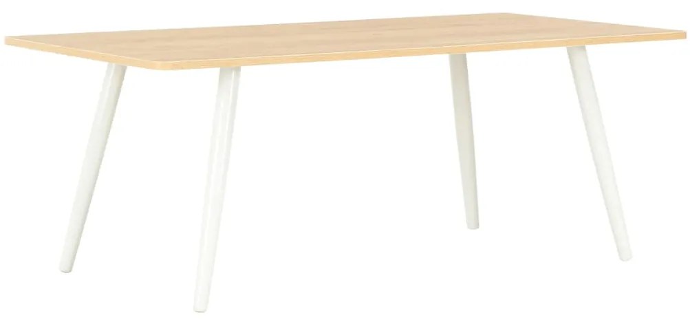 vidaXL Konferenčný stolík, bielo dubový 120x60x46 cm