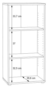 Knižnica URAN v dekore dub Artisan